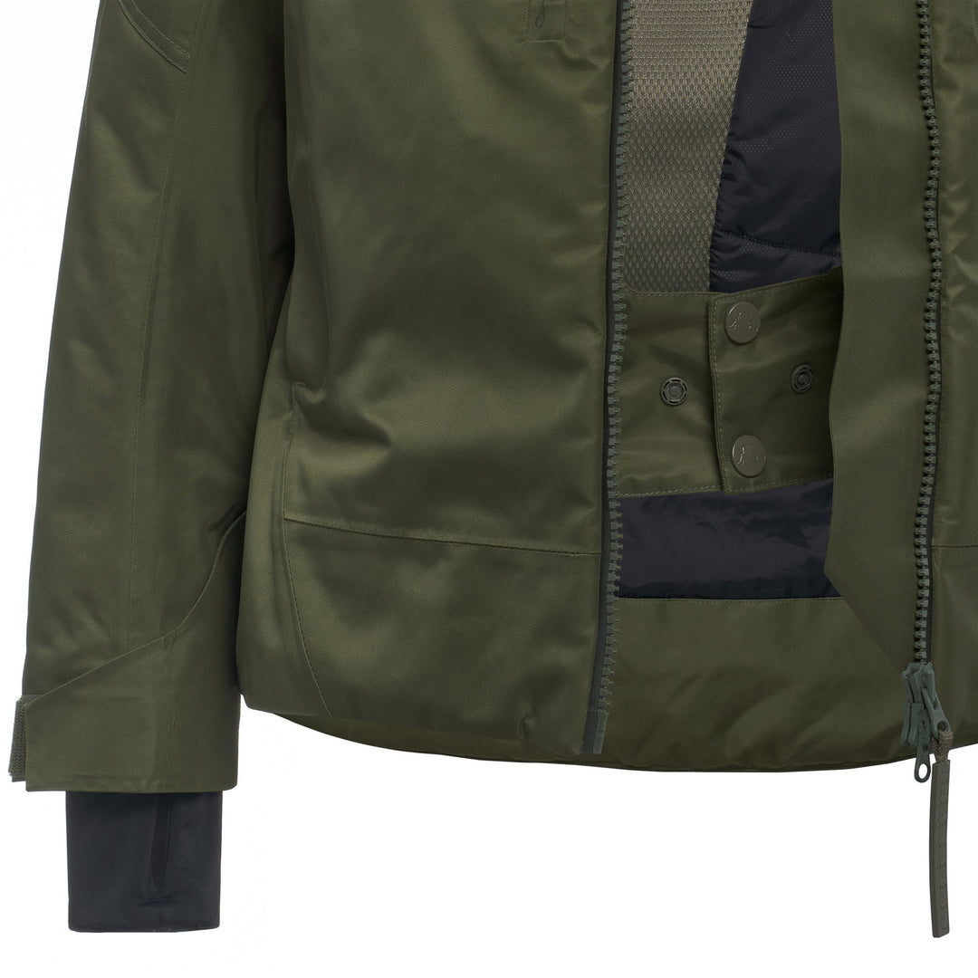 Green Women's Slim Fit Padded Ski Jacket with Waterproof Protection main