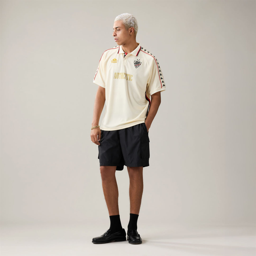 Polo beige pour homme, coupe confort, vêtements de sport main