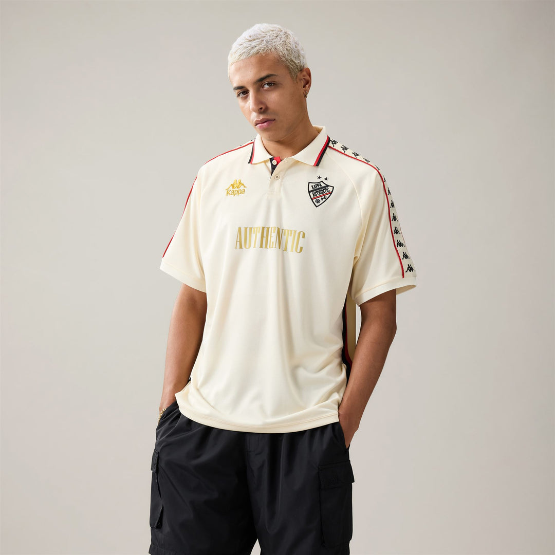 Polo beige pour homme, coupe confort, vêtements de sport main