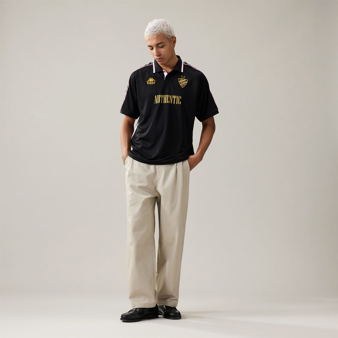 Black Men's Active Sportswear Polo Shirt with Comfort Fit 01