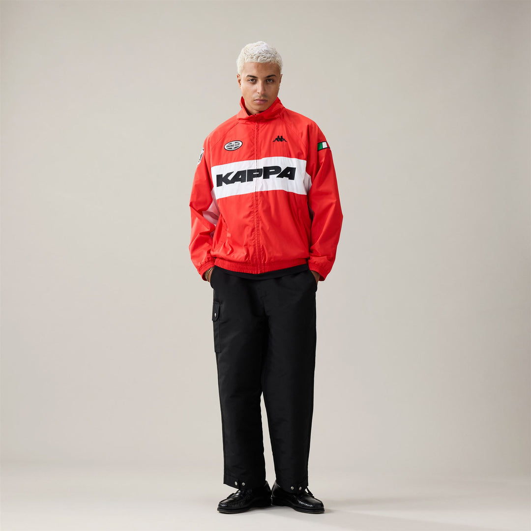 Sweat-shirt polaire oversize rouge pour homme avec fermeture éclair main