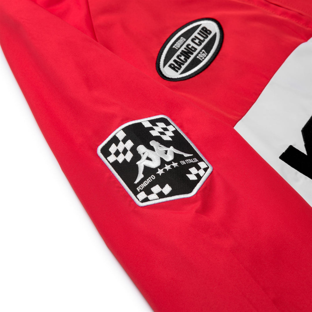 Red Men's Oversized Sportswear Fleece Sweatshirt with Zip Opening main