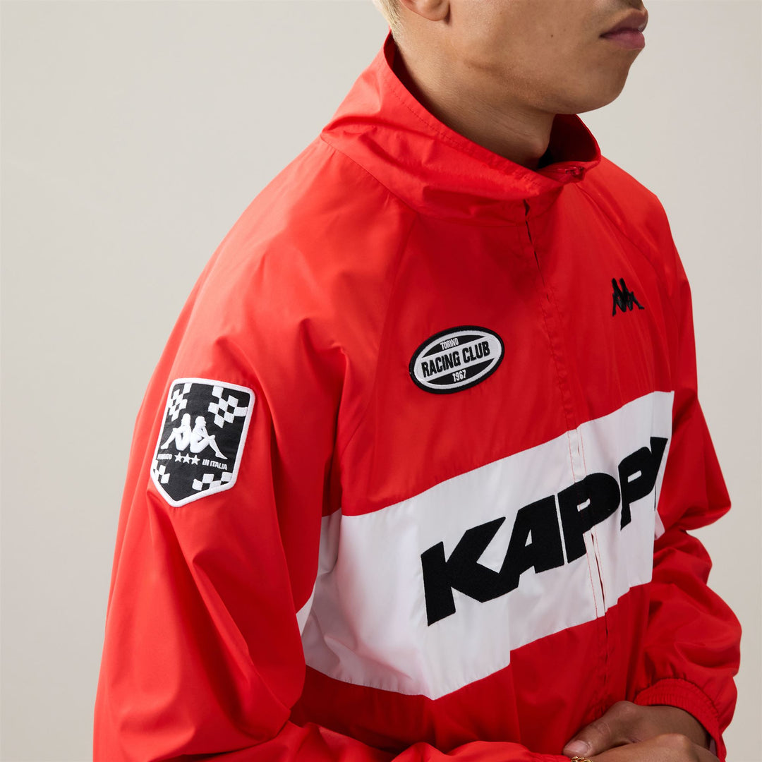 Sudadera roja de felpa extragrande para hombre con cierre de cremallera. 01