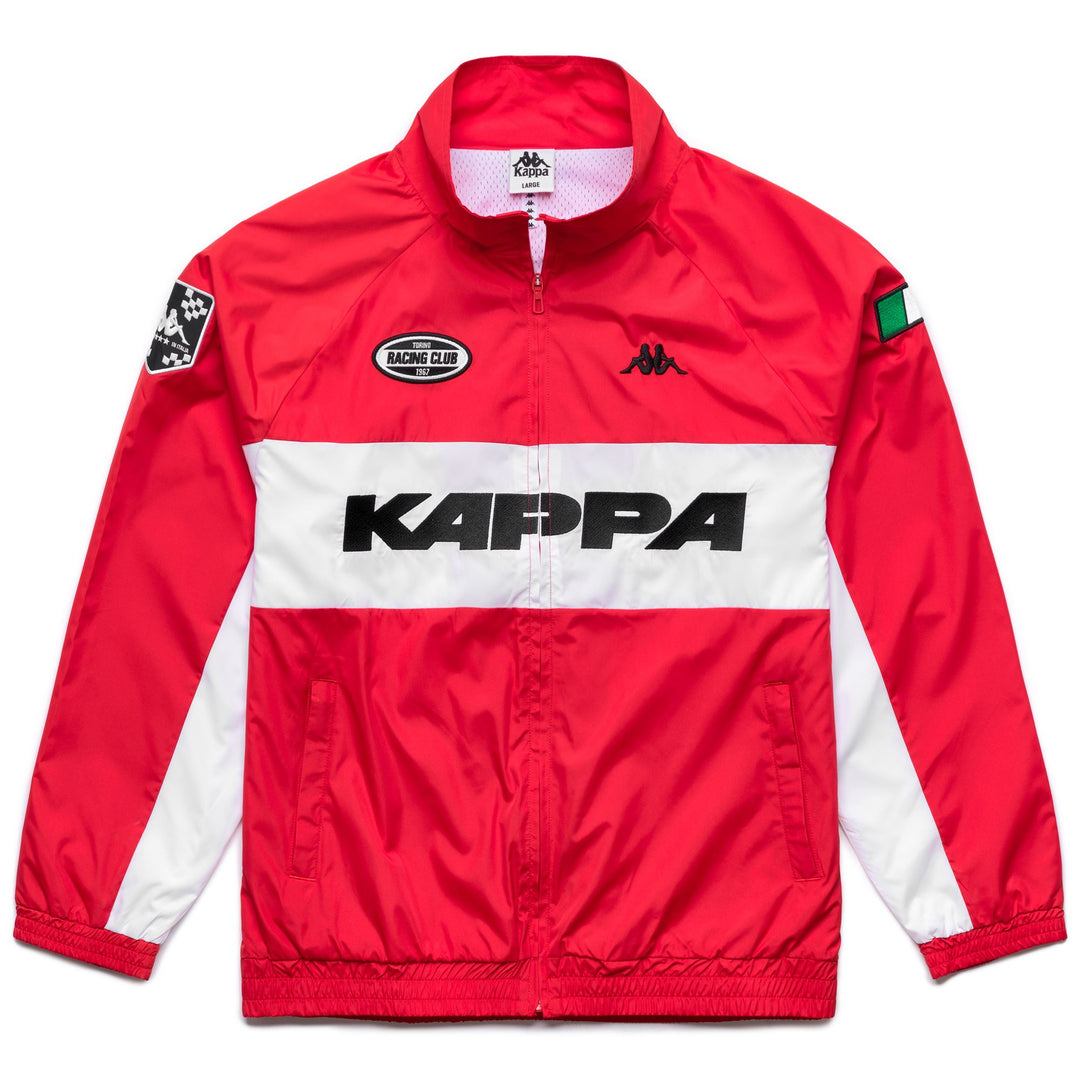 Red Men's Oversized Sportswear Fleece Sweatshirt with Zip Opening main