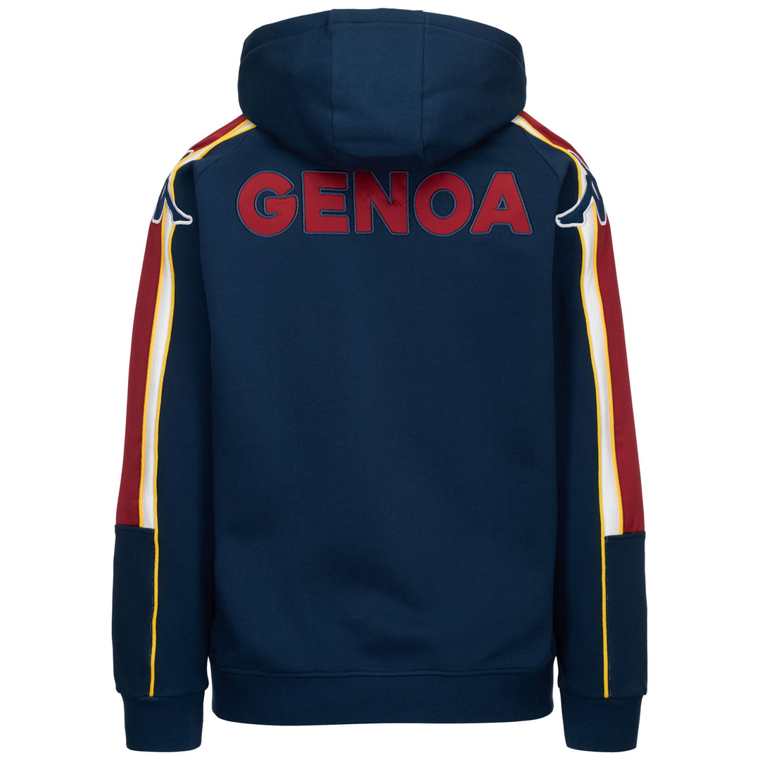 Blue Men's Genoa Football Fleece Hoodie with Elasticated Cuffs main