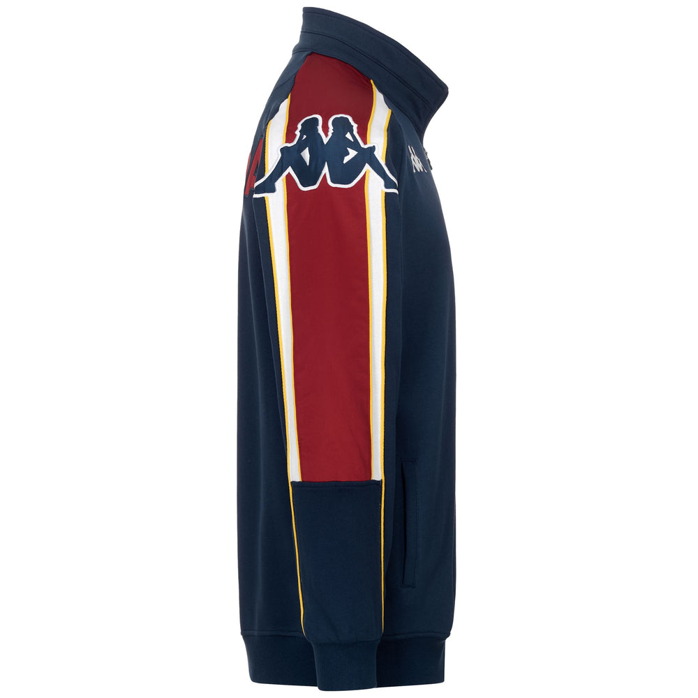 Chaqueta polar azul para hombre con cremallera frontal y logotipos del equipo 02