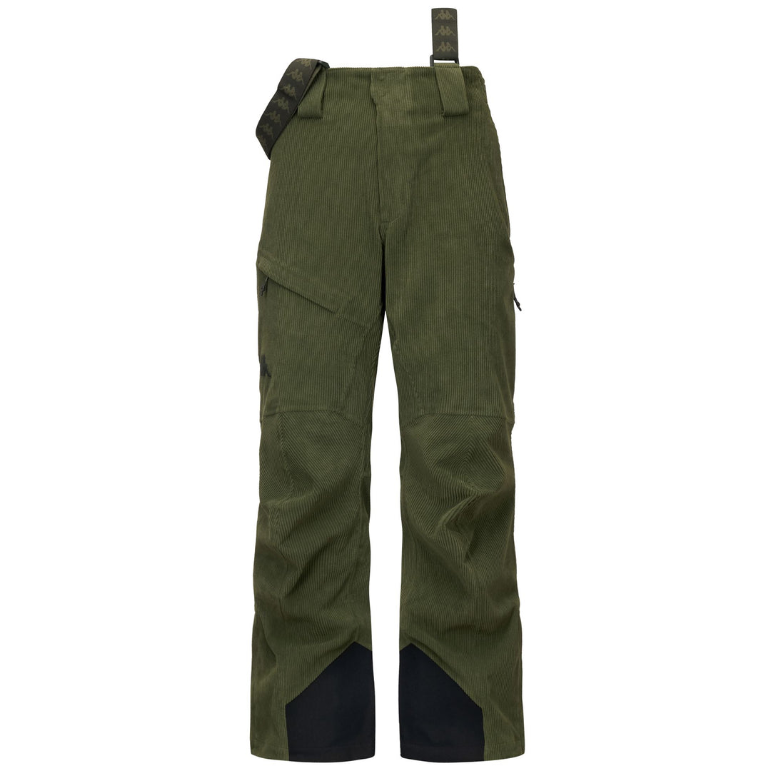 Pantalon de sport rembourré vert pour homme avec protection imperméable main