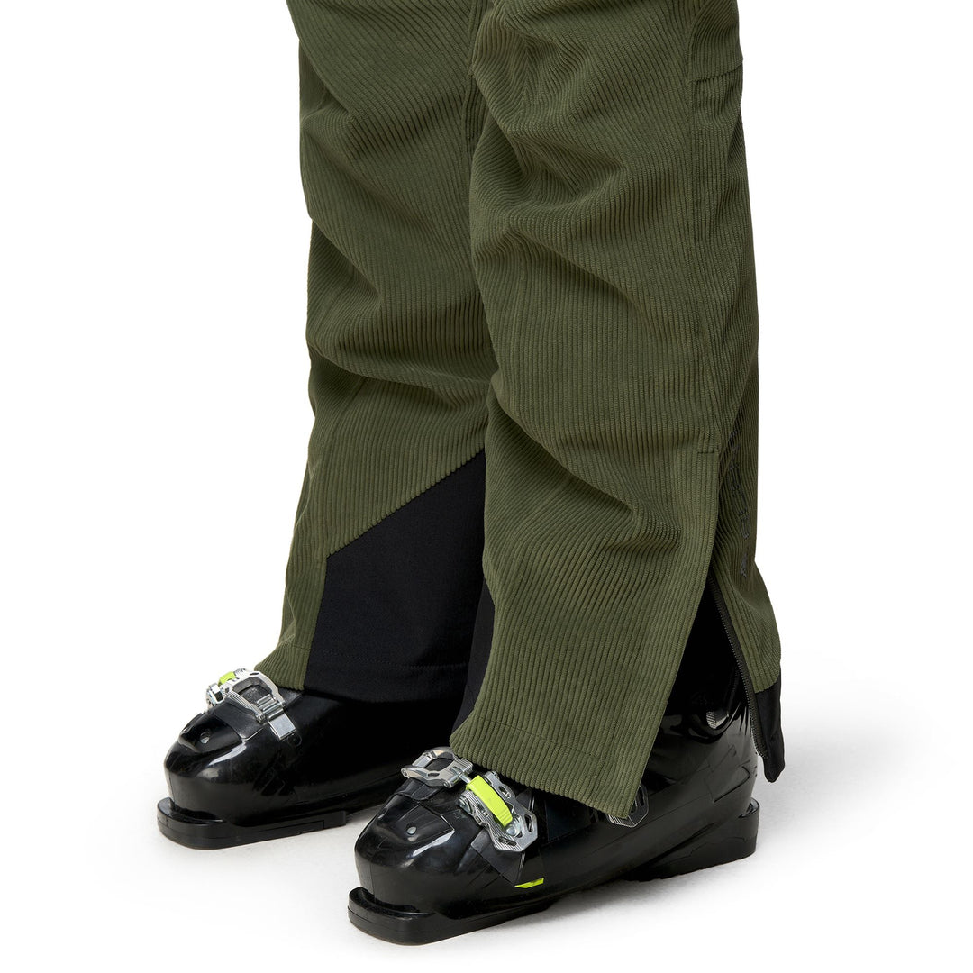 Pantalon de sport rembourré vert pour homme avec protection imperméable main