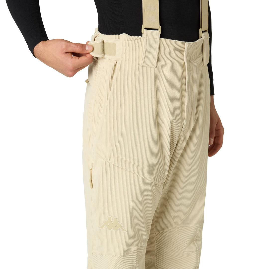 Grey Men's Insulated Waterproof Ski Pants with Detachable Suspenders main