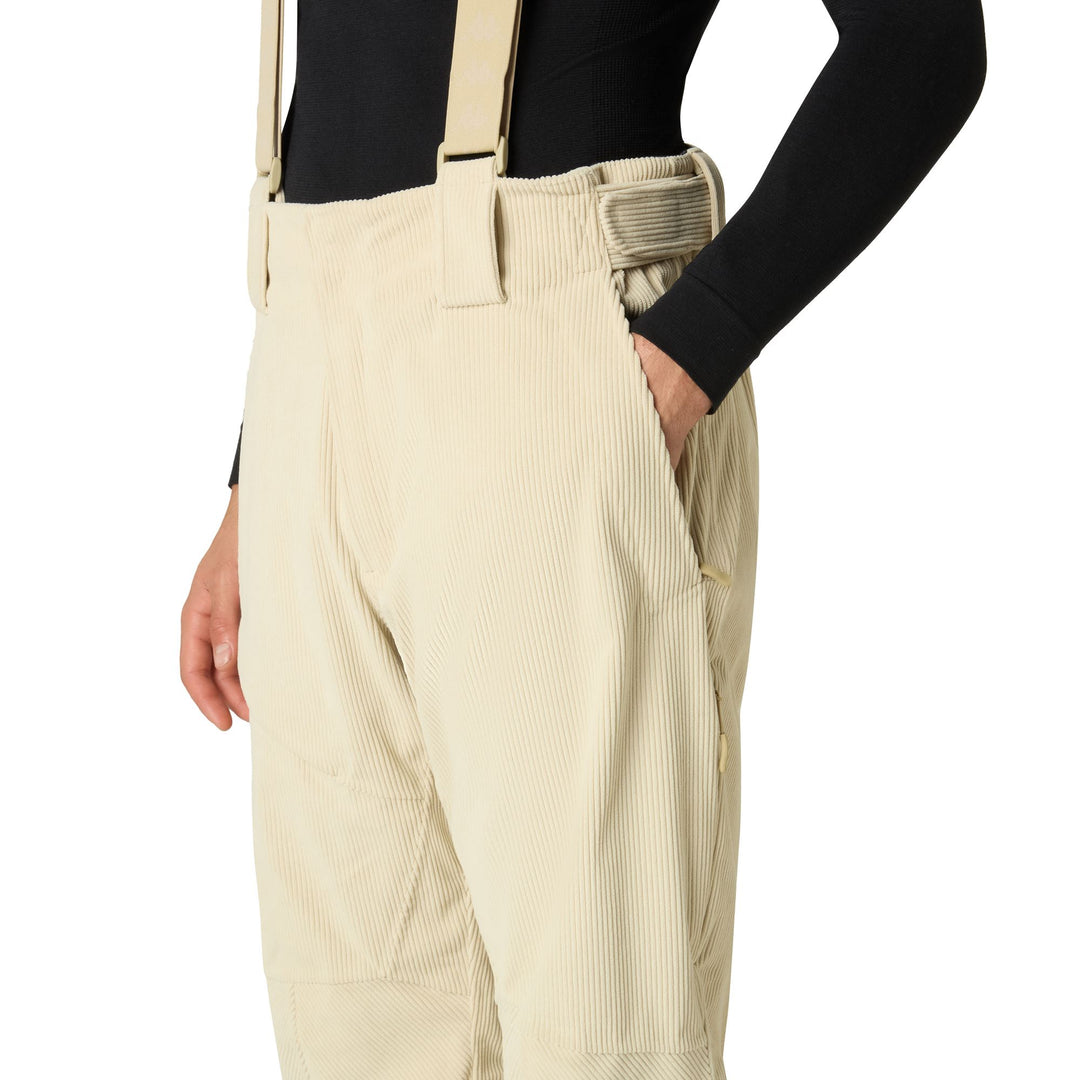 Grey Men's Insulated Waterproof Ski Pants with Detachable Suspenders main