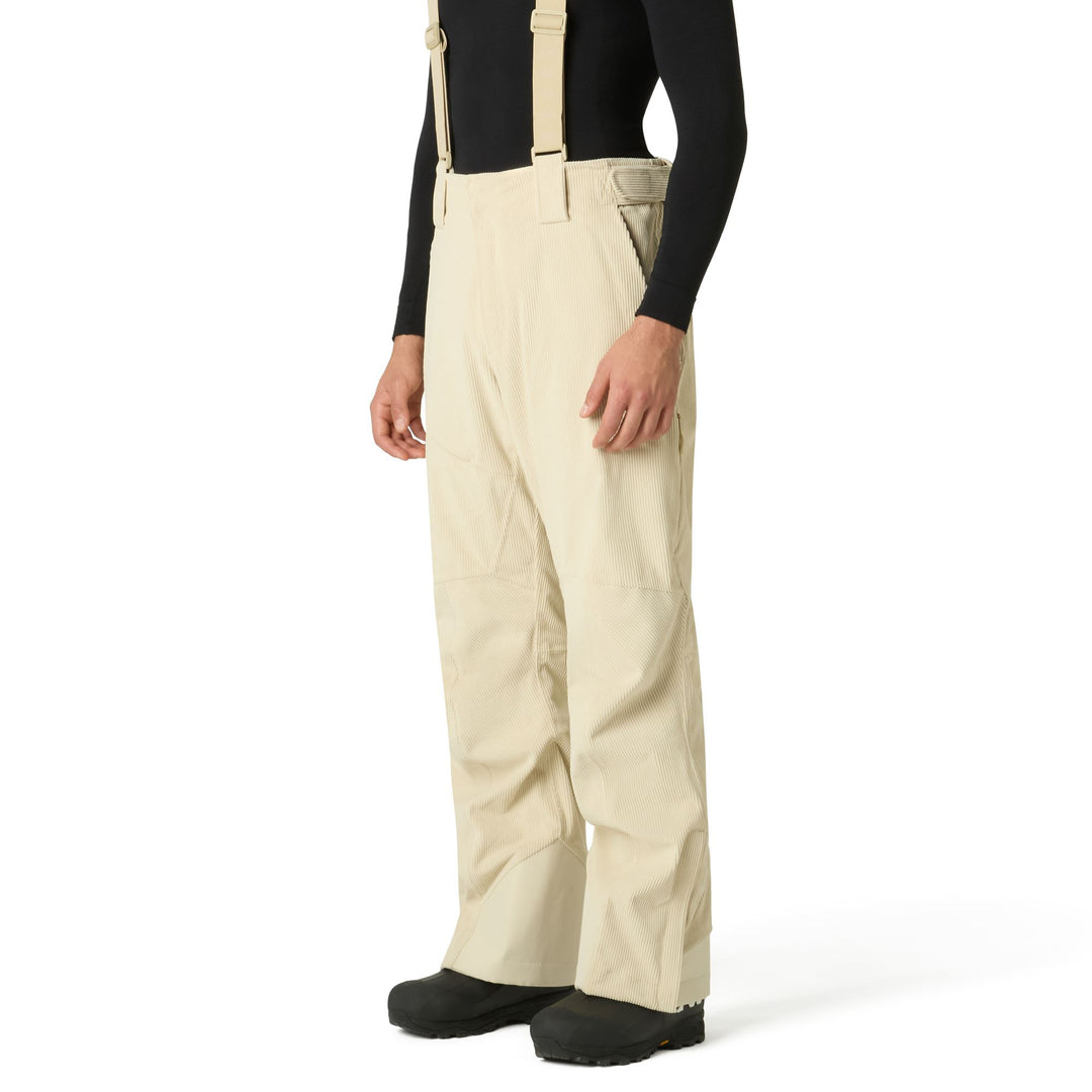 Grey Men's Insulated Waterproof Ski Pants with Detachable Suspenders 01