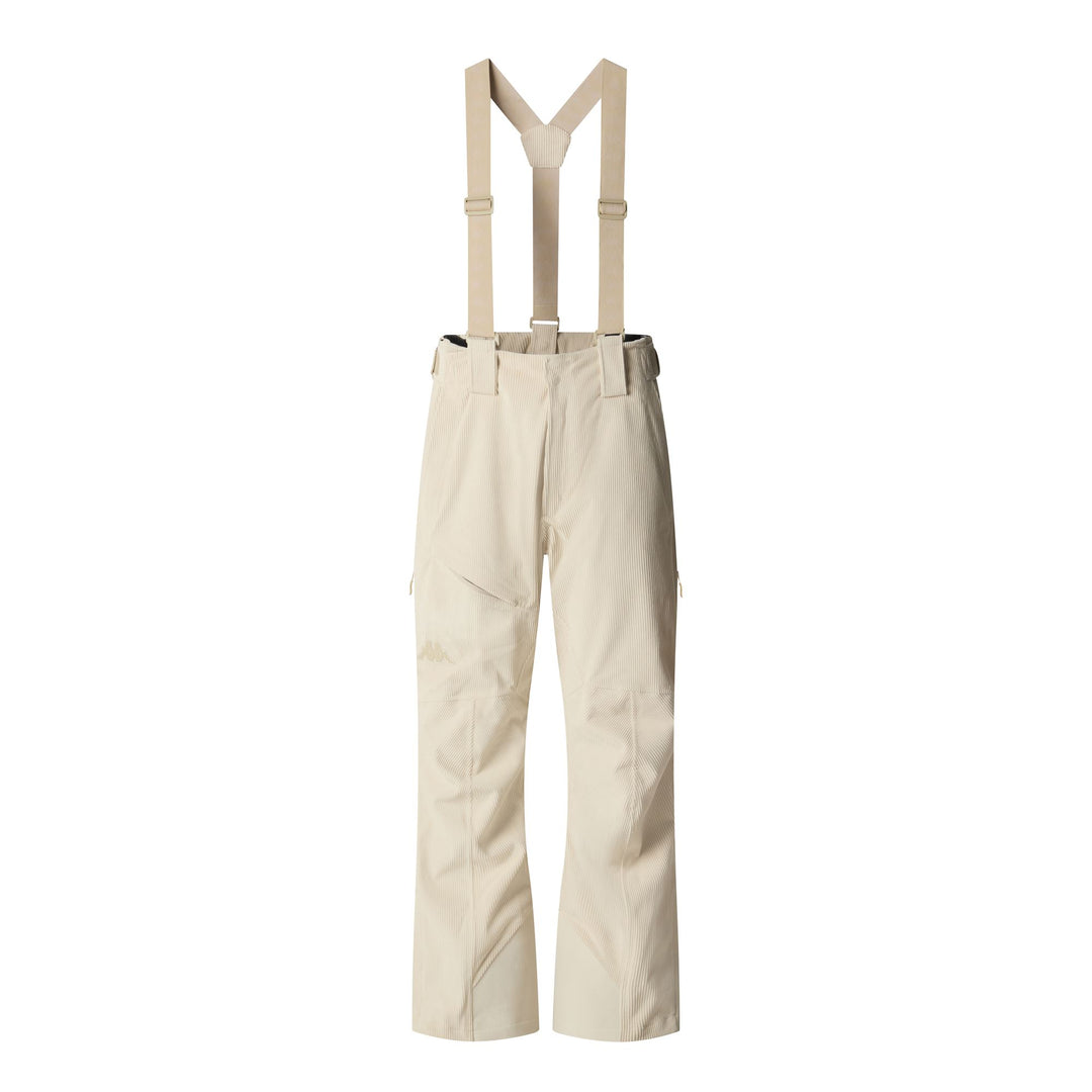 Grey Men's Insulated Waterproof Ski Pants with Detachable Suspenders main