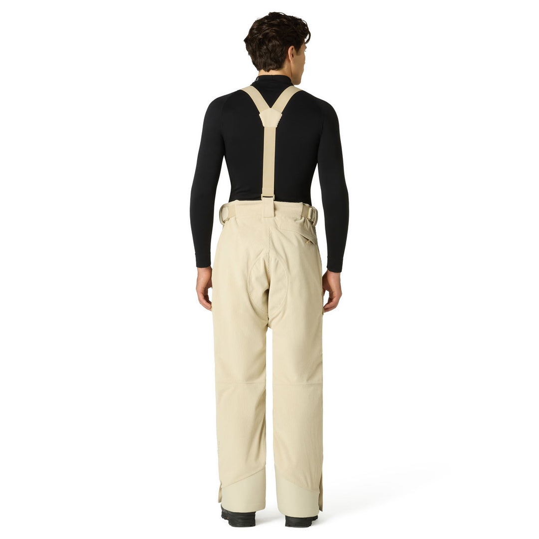 Grey Men's Insulated Waterproof Ski Pants with Detachable Suspenders main