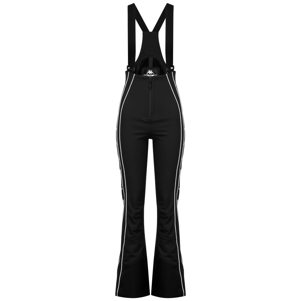 Black white Women's High-Waisted Ski Trousers with Waterproof Protection 02