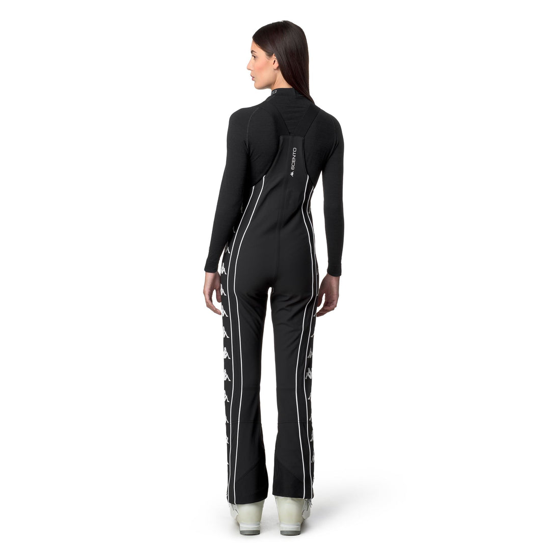 Black white Women's High-Waisted Ski Trousers with Waterproof Protection main
