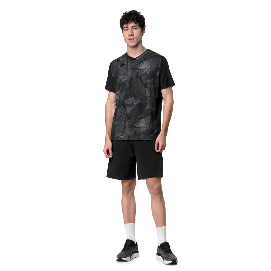 Black Men's Regular Fit Stretch Padel T-Shirt with Mesh Inserts main