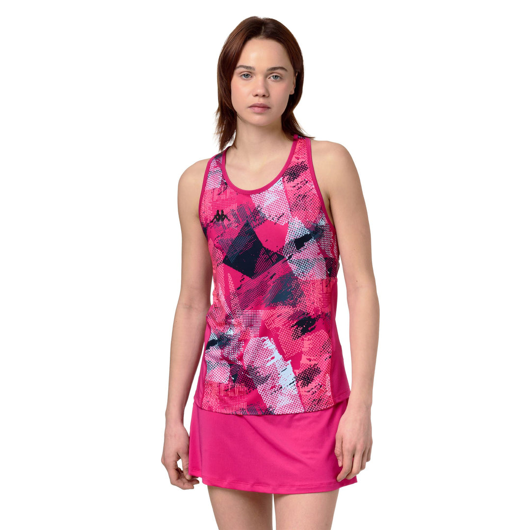 Violet Women's Regular Fit Padel Tank Top with Mesh Inserts 01