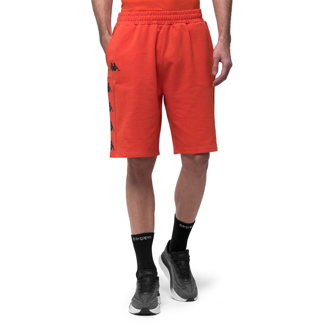 Orange Men's Regular Fit Sport Shorts with Mesh Insert 01