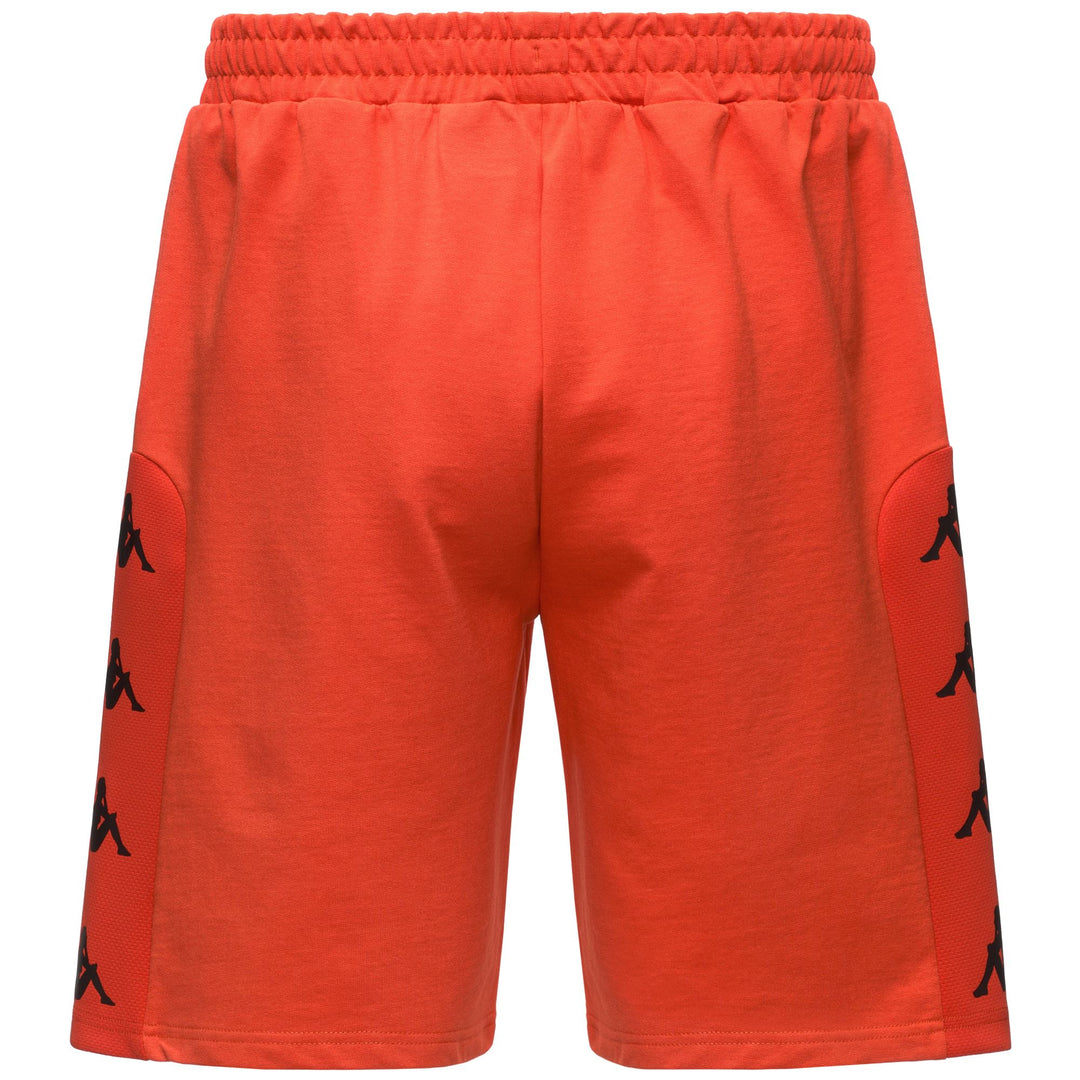Pantalones cortos deportivos naranjas de corte regular para hombre con inserción de malla. main