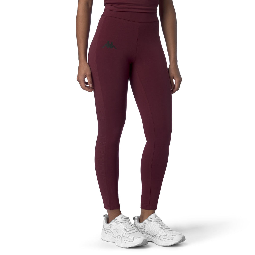 Red Women's High Waist Sport Trousers with Elastic Waist main