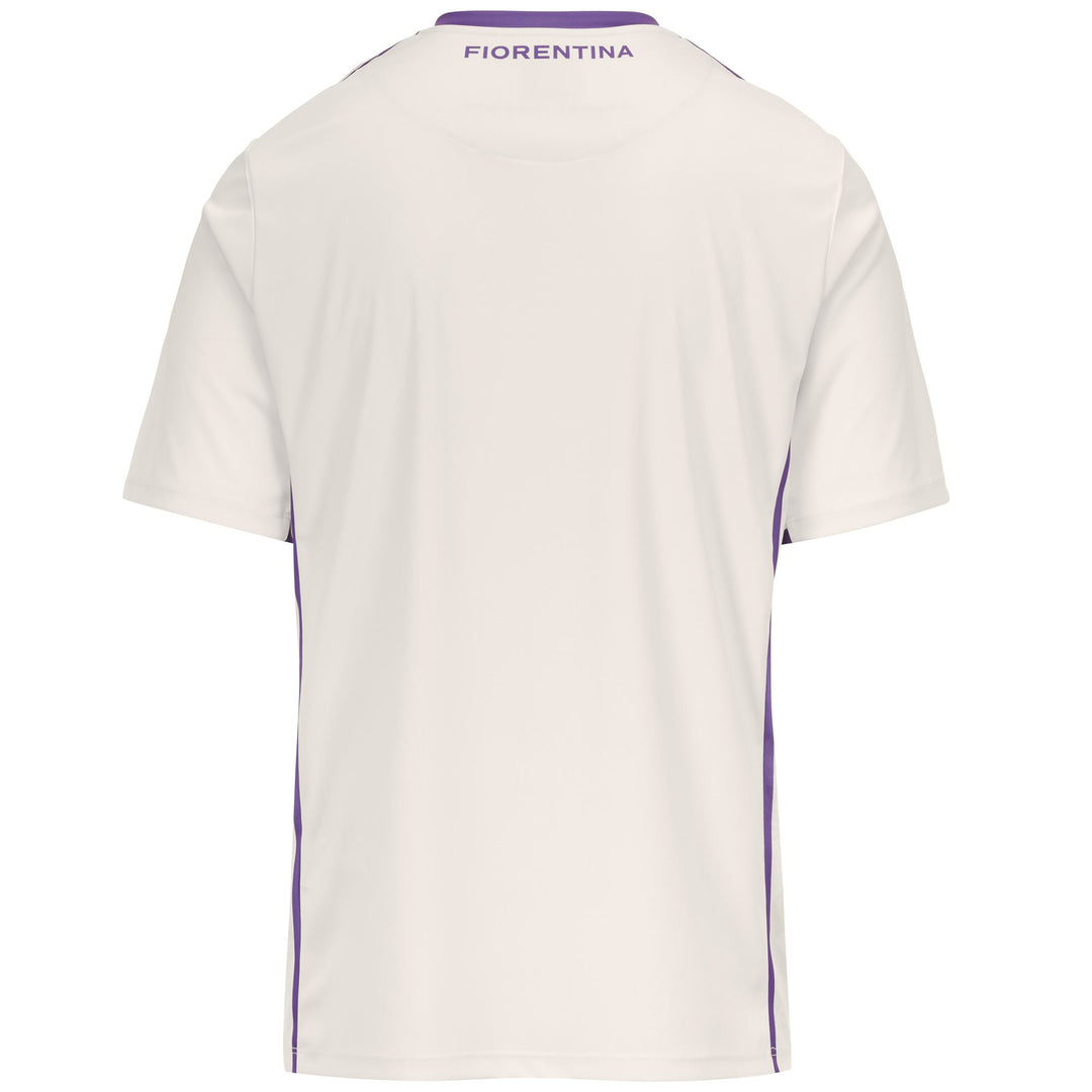 Maillot de football blanc pour homme ACF Fiorentina en tissu interlock main