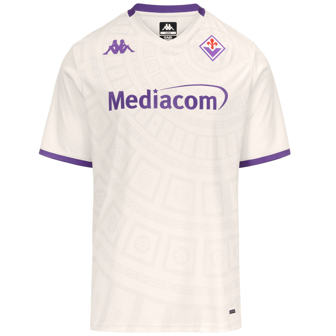 Maillot de football blanc pour homme ACF Fiorentina en tissu interlock 01