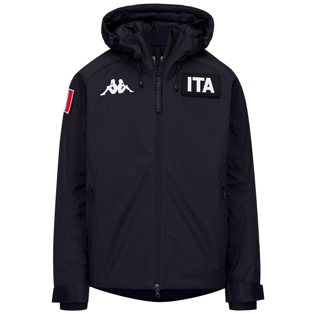 Dark blue Unisex Waterproof Padded Jacket with Hood 01