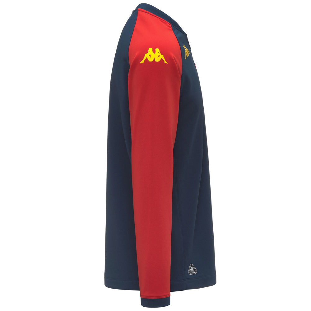 Pull d'entraînement de football Genoa pour homme, bleu, coupe ajustée, en tissu recyclé 02