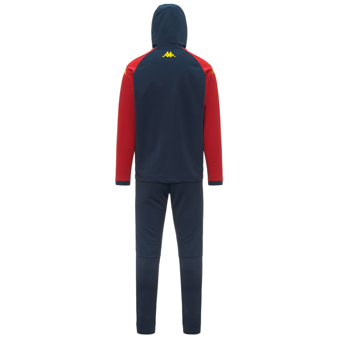 Survêtement de football Genoa bleu pour homme, coupe ajustée, en tissu recyclé main