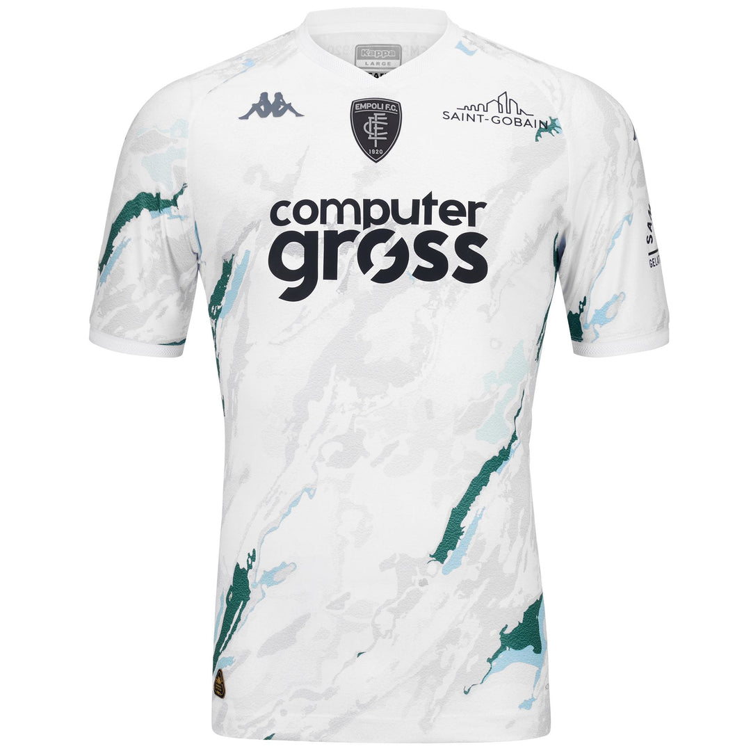 Grey White Men's Football Active Jersey with Hydro-Way Protection 01