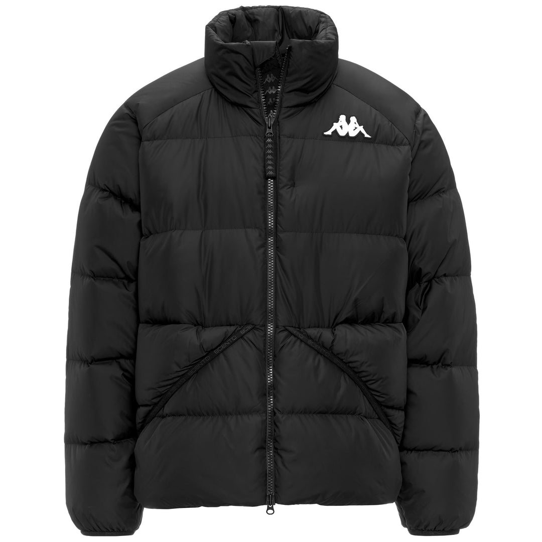 Black Men's Down Jacket with Water Repellent Treatment 01