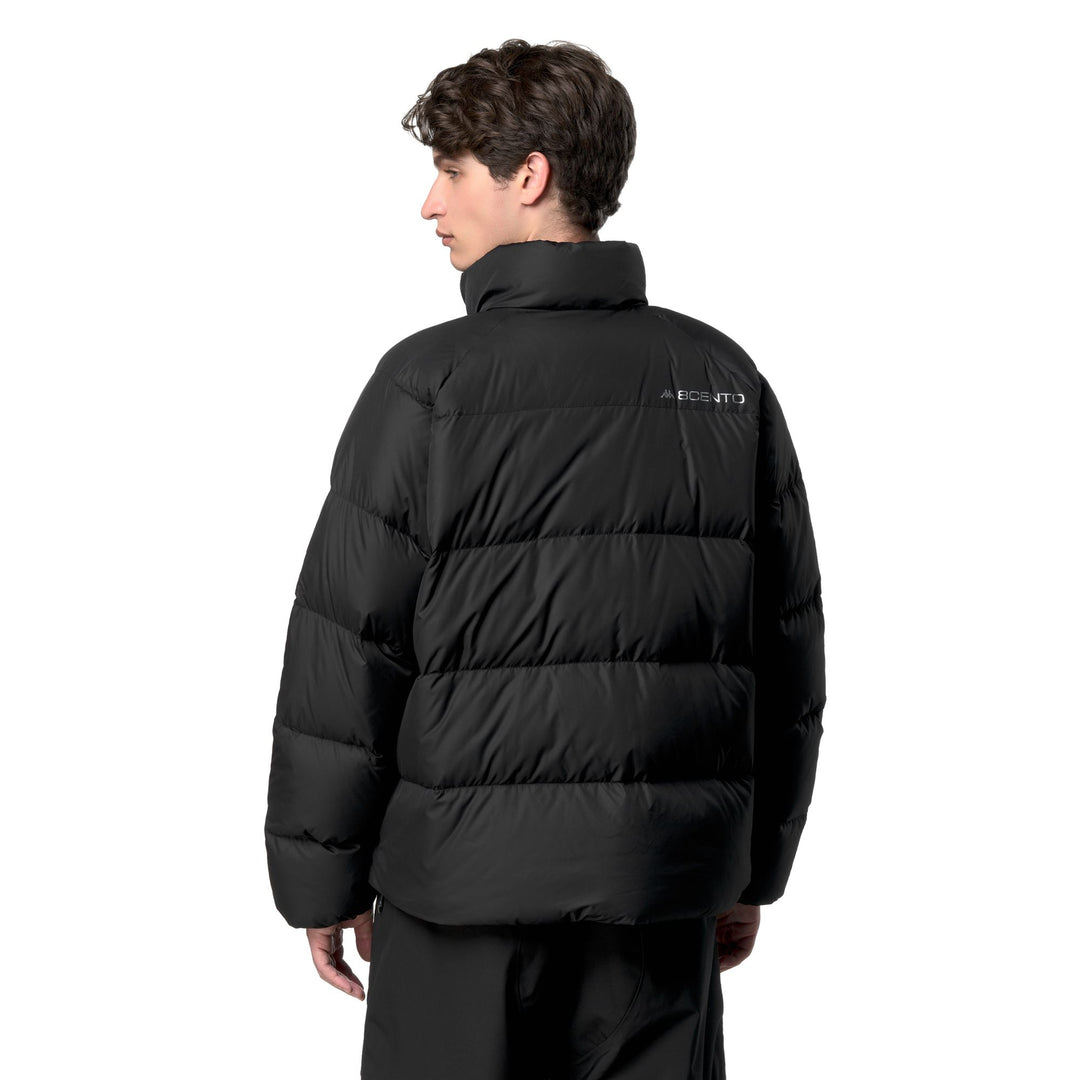 Veste de ski rembourrée noire pour homme, coupe classique, avec capuche amovible main