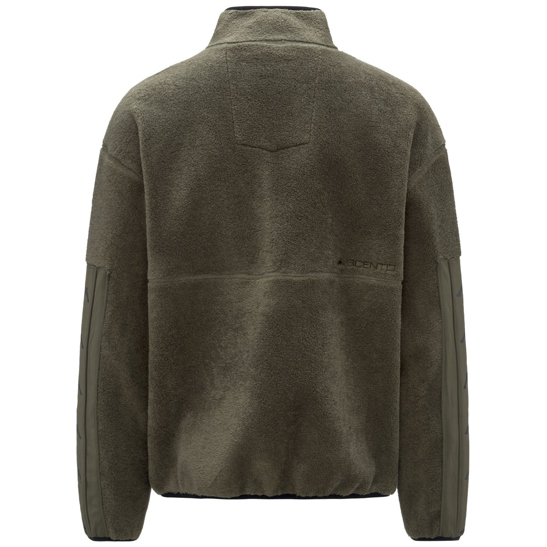 Giacca in pile unisex verde con inserti elasticizzati per lo sci main