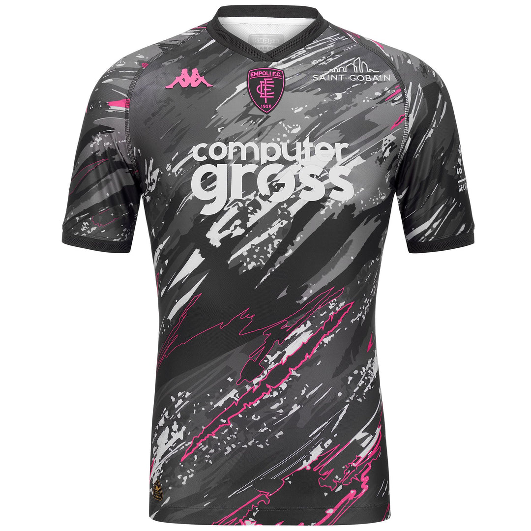 Grey Black Men's Football Active Jersey with Hydro-Way Protection 01