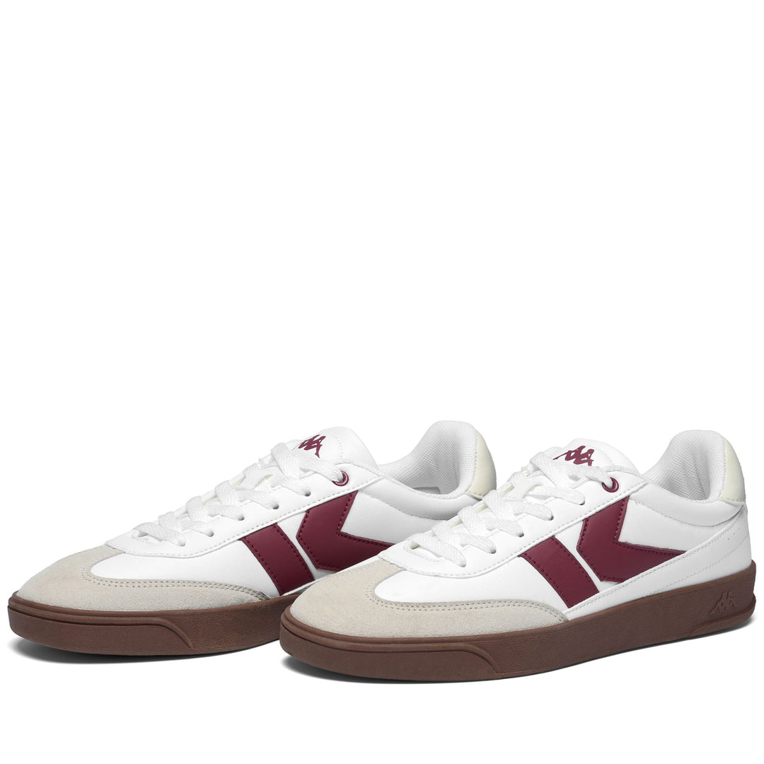 Sneakers basse unisex bianche e rosse con soletta in memory foam main