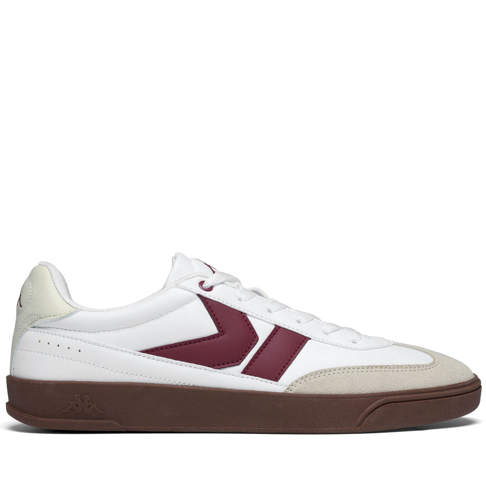 Zapatillas bajas unisex blancas y rojas con plantilla de espuma viscoelástica. 02