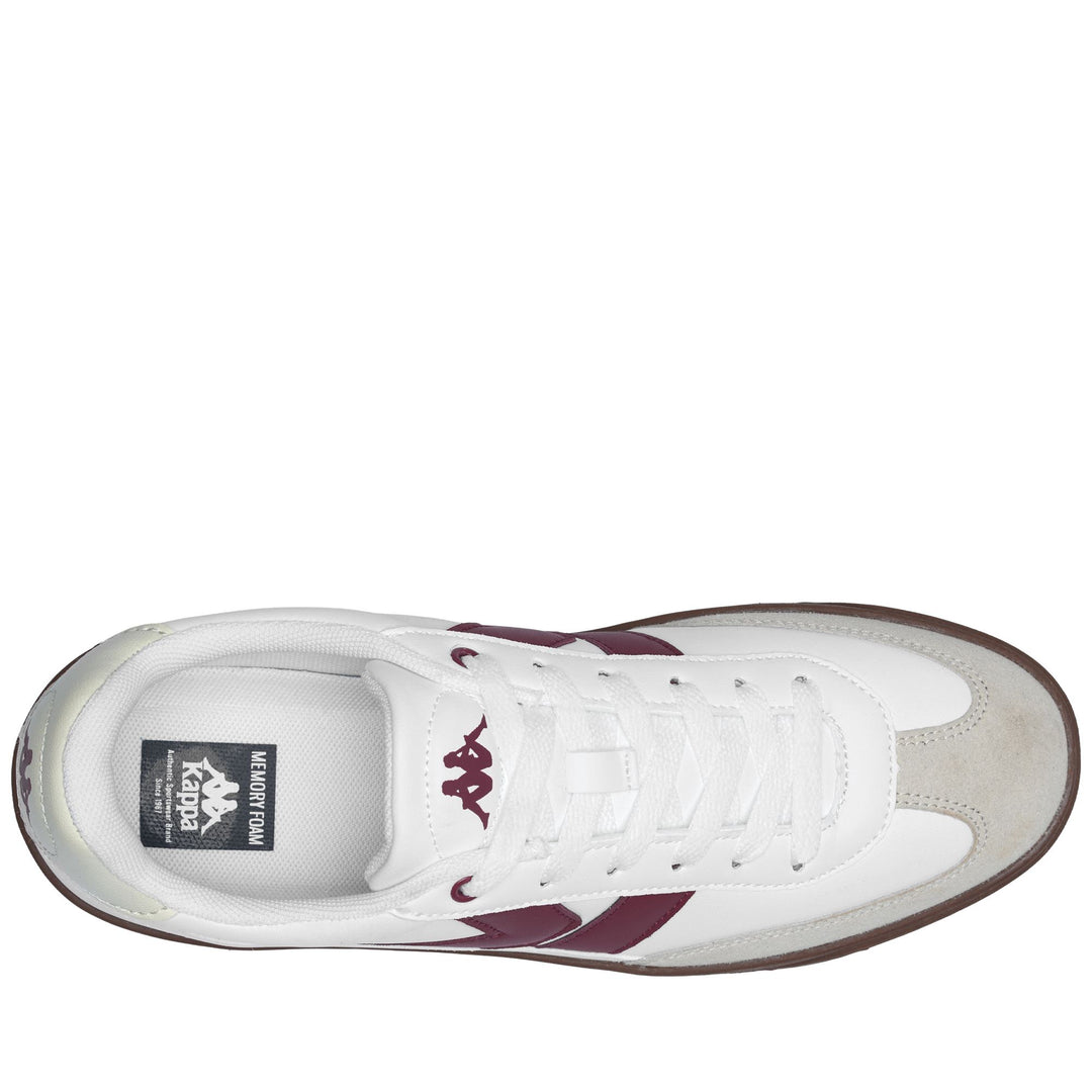 Sneakers basse unisex bianche e rosse con soletta in memory foam main