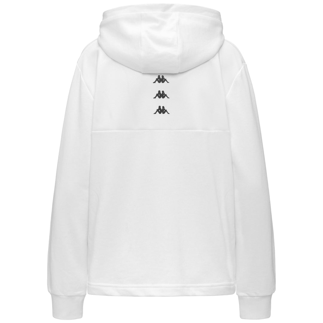 Felpa sportiva da donna bianca a vestibilità regolare con zip intera e inserti in rete. main