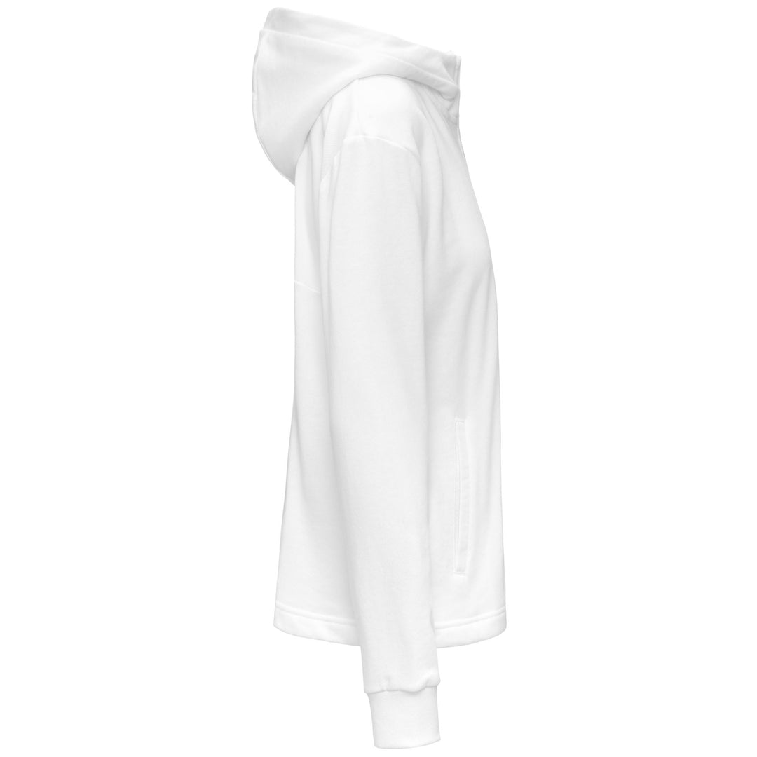 Felpa sportiva da donna bianca a vestibilità regolare con zip intera e inserti in rete. main