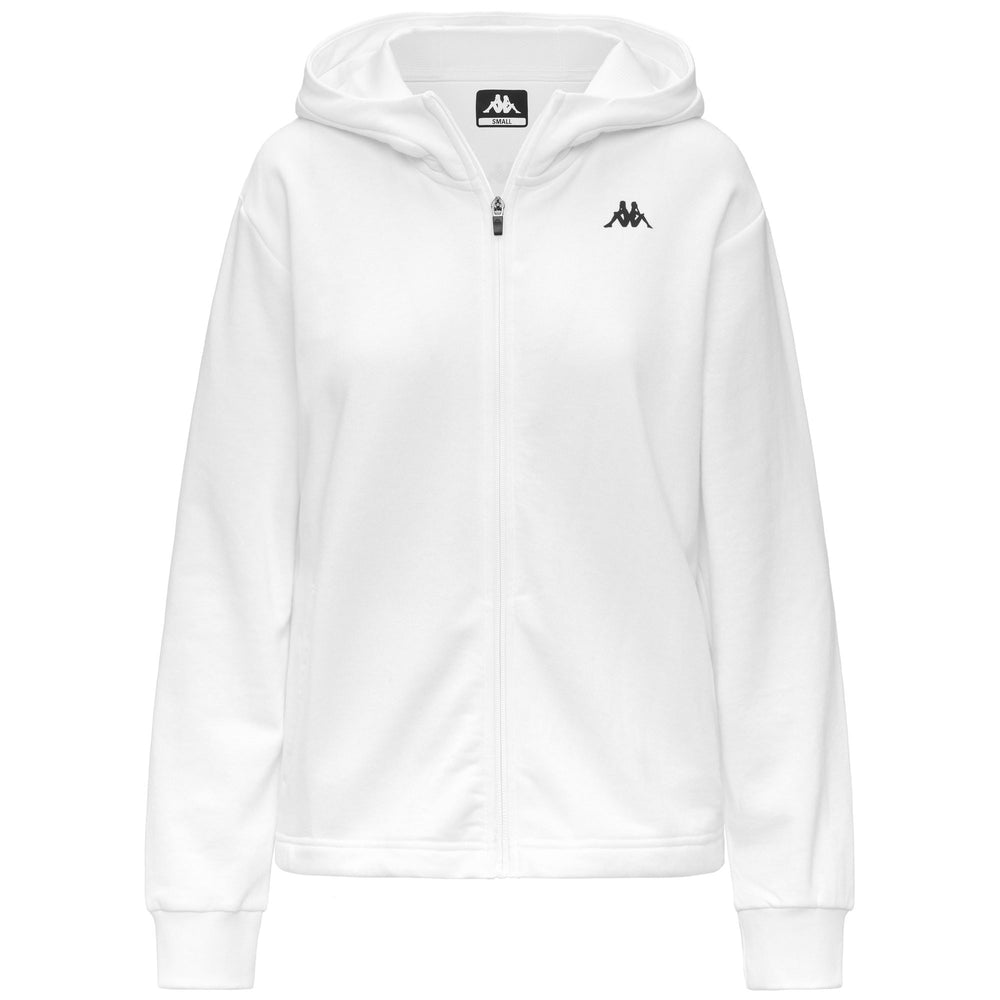 White Women's Regular Fit Full Zip Sportswear Hoodie with Mesh Inserts 02