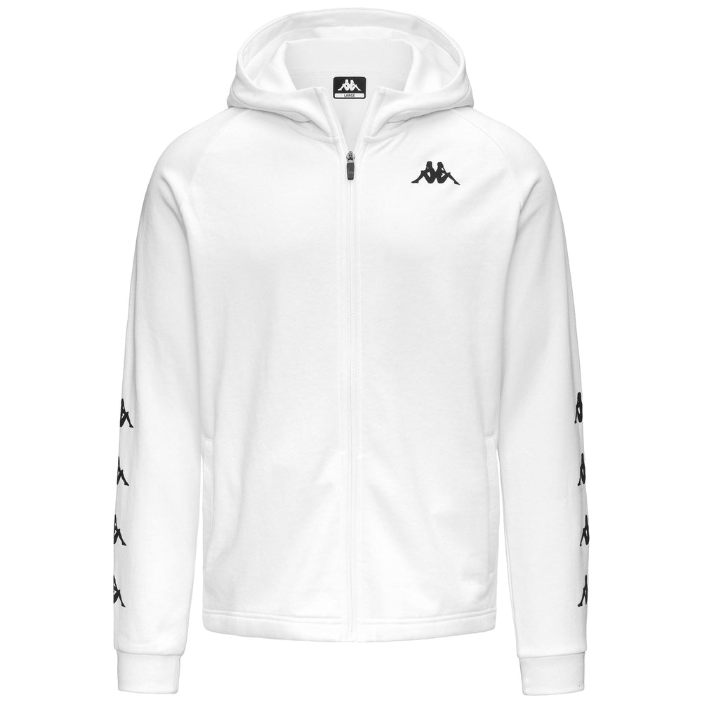 White Men's Regular Fit Fleece Sportswear Hoodie with Mesh Insert 02