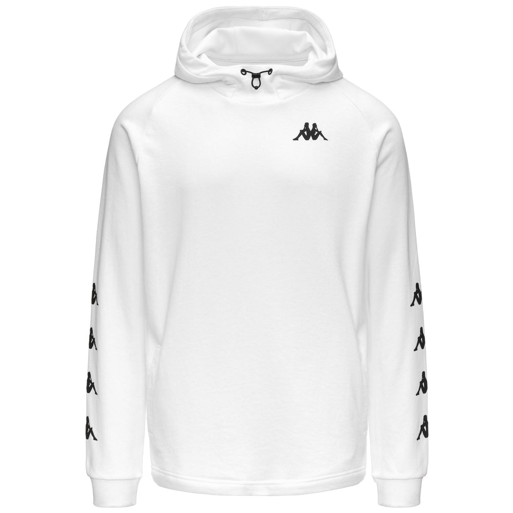 White Men's Regular Fit Fleece Hoodie with Mesh Inserts 02