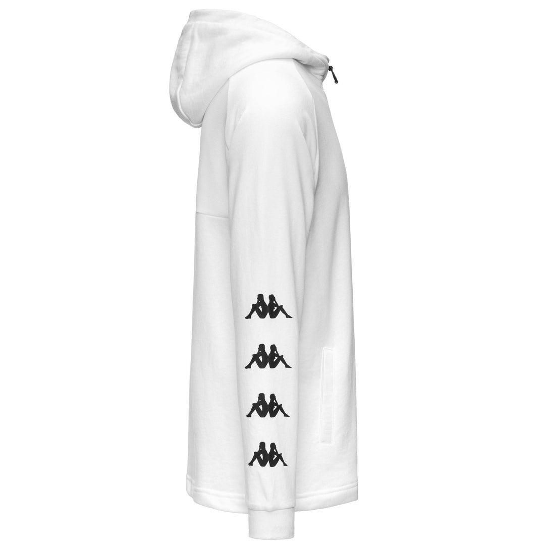 White Men's Regular Fit Fleece Hoodie with Mesh Inserts main