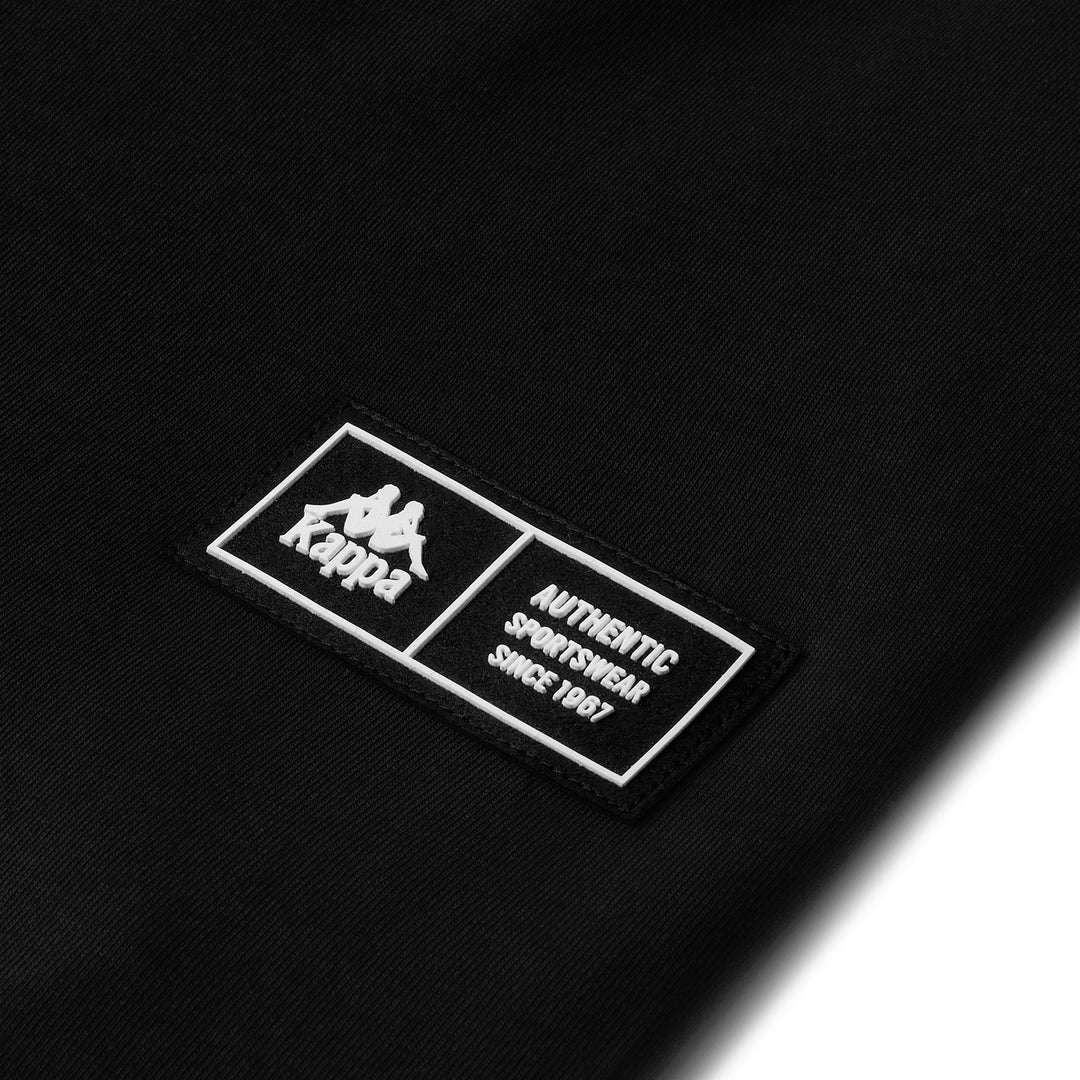 T-shirt sportiva da uomo nera, vestibilità regolare, in cotone. main