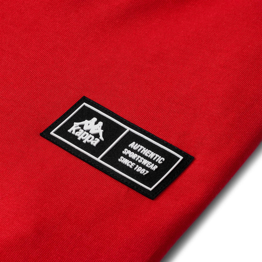 T-shirt sportiva da uomo rossa in cotone, vestibilità regolare main