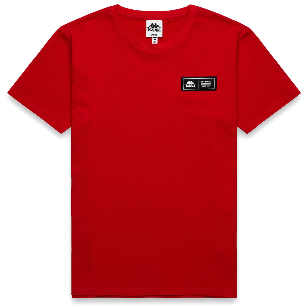 T-shirt sportiva da uomo rossa in cotone, vestibilità regolare 01