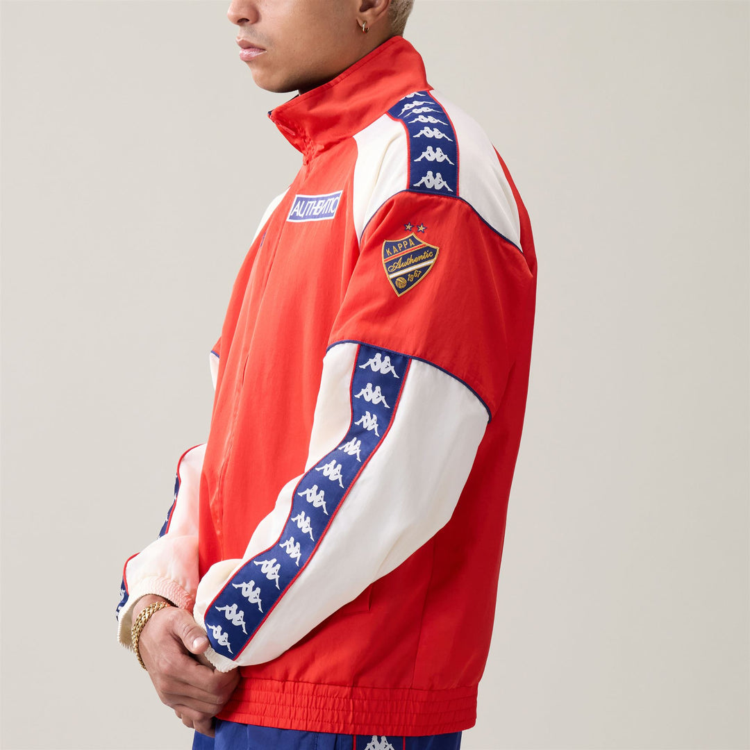 222 BANDA ONSTAR - Fleece - Jacket - Man - Red Md Coral-White Natural main