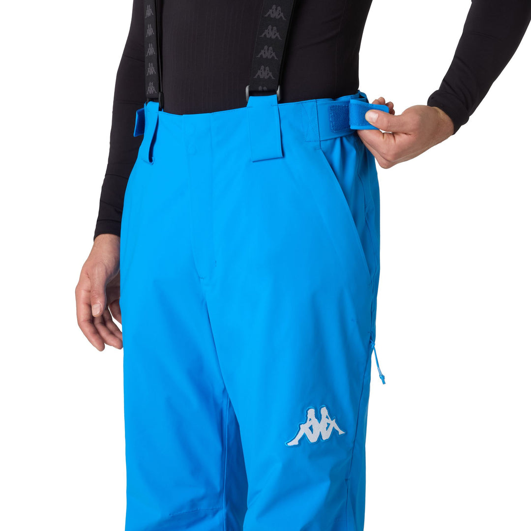 Blue Men's Insulated Ski Pants with Waterproof Fabric main