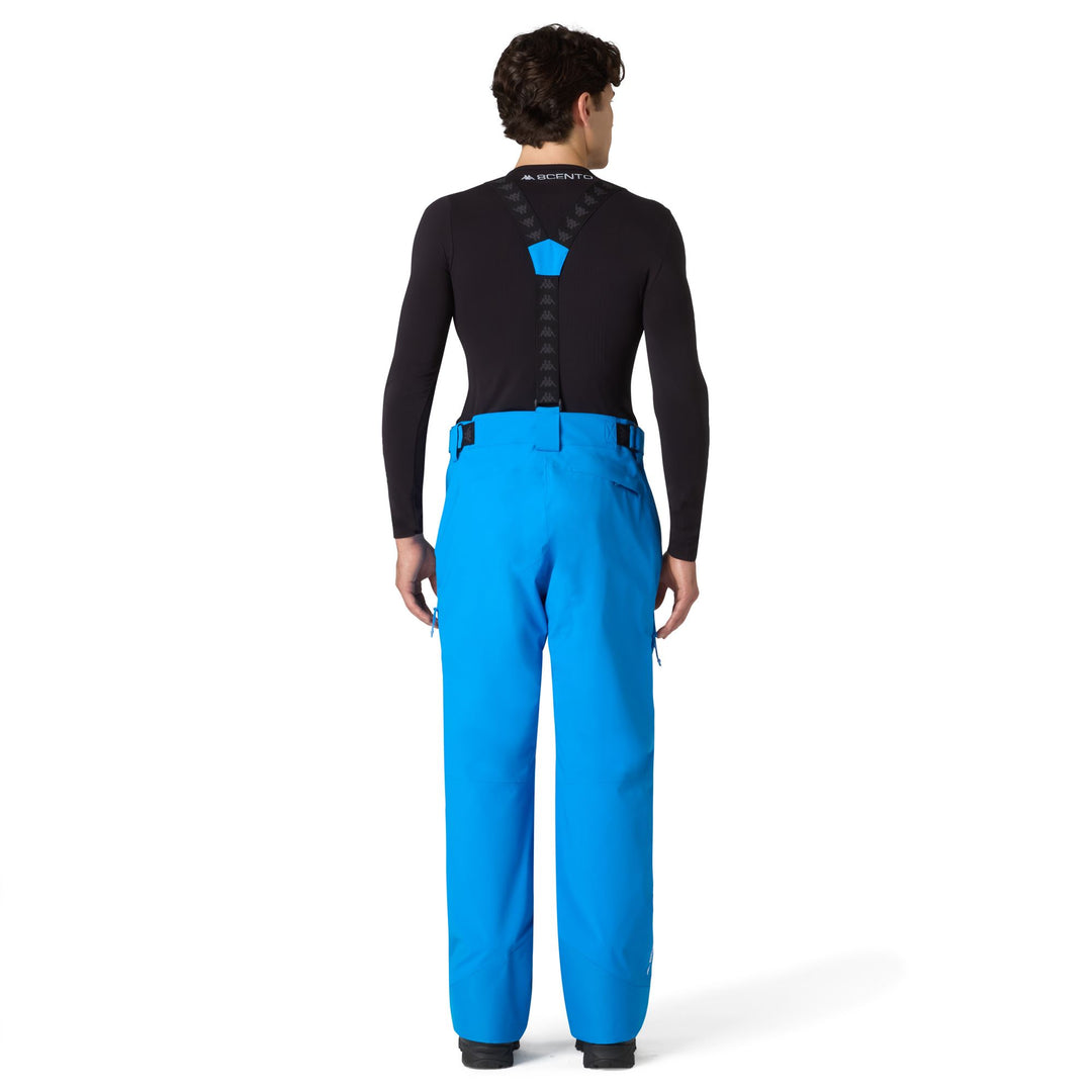 Blue Men's Insulated Ski Pants with Waterproof Fabric main