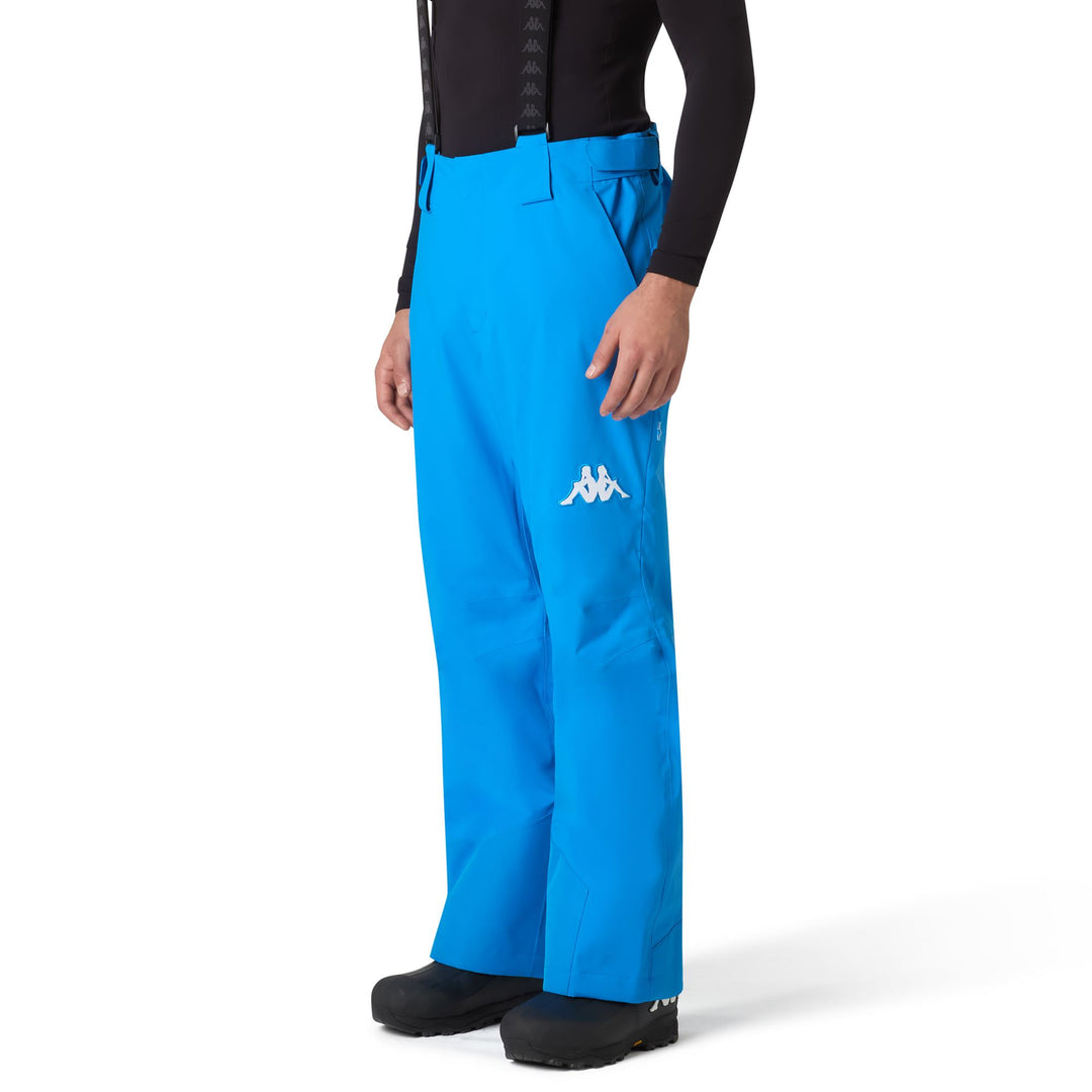 Blue Men's Insulated Ski Pants with Waterproof Fabric 01